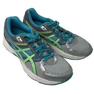 Asics Gel-Contend 3 T5F9N Sz 9.5 M Silver Blue Running Training Shoes For Women